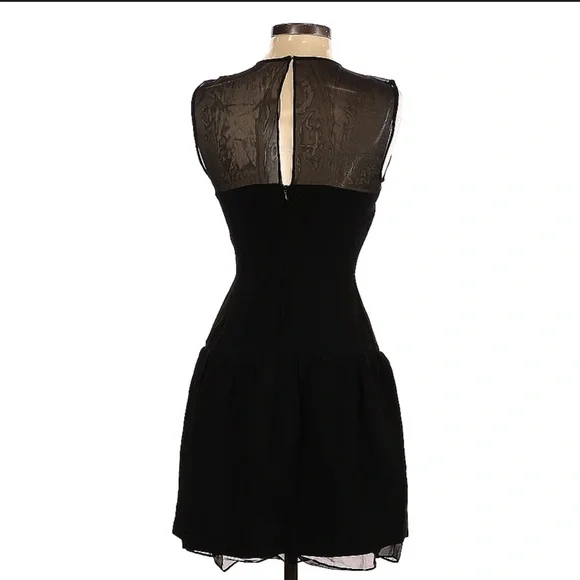 DVF Cocktail Black Dress Size 4 - Picture 4 of 10